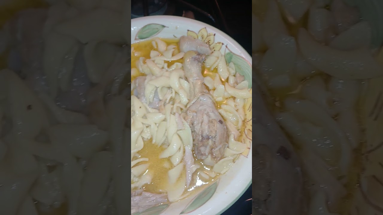 the finished touch of my homemade chicken noodles soup