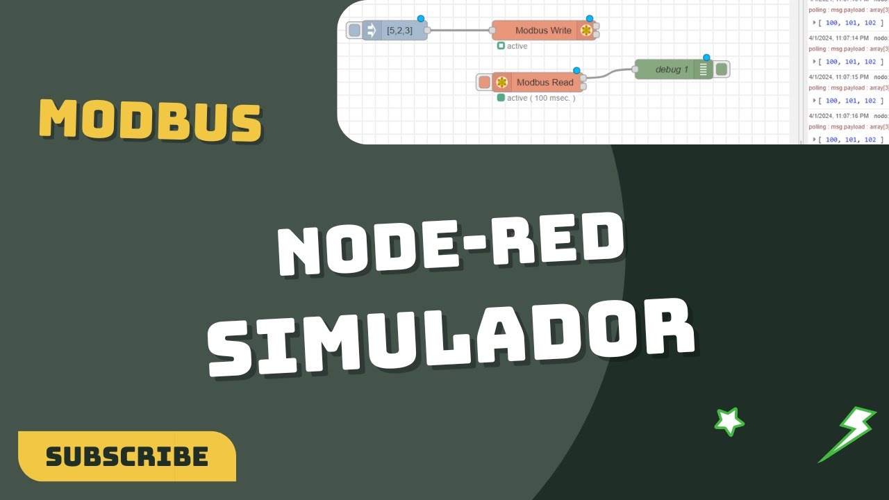 Esclavo Modbus TCP/IP Node RED con Simulador