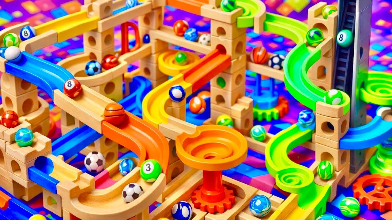 Marble Run ASMR – A Peaceful Flow of Soft Motion