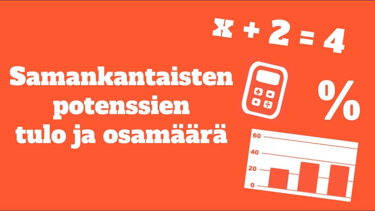 Samankantaisten potenssien tulo ja osamäärä