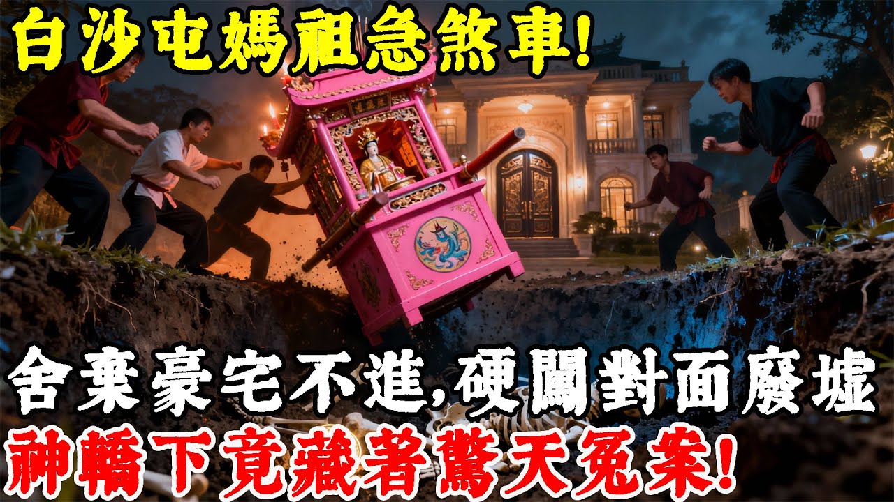白沙屯媽祖急煞車！舍棄豪宅不進，硬闖對面廢墟...神轿下竟藏着二十年的惊天冤案！#情感#民間故事#真實故事#中老年生活 #台灣