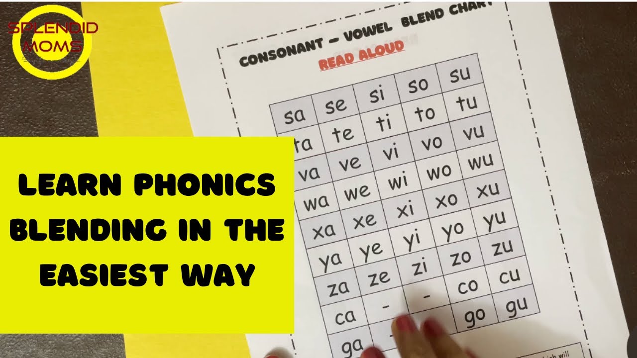 Phonics blending of Consonant Vowels for English Reading || Blending Phonic sounds