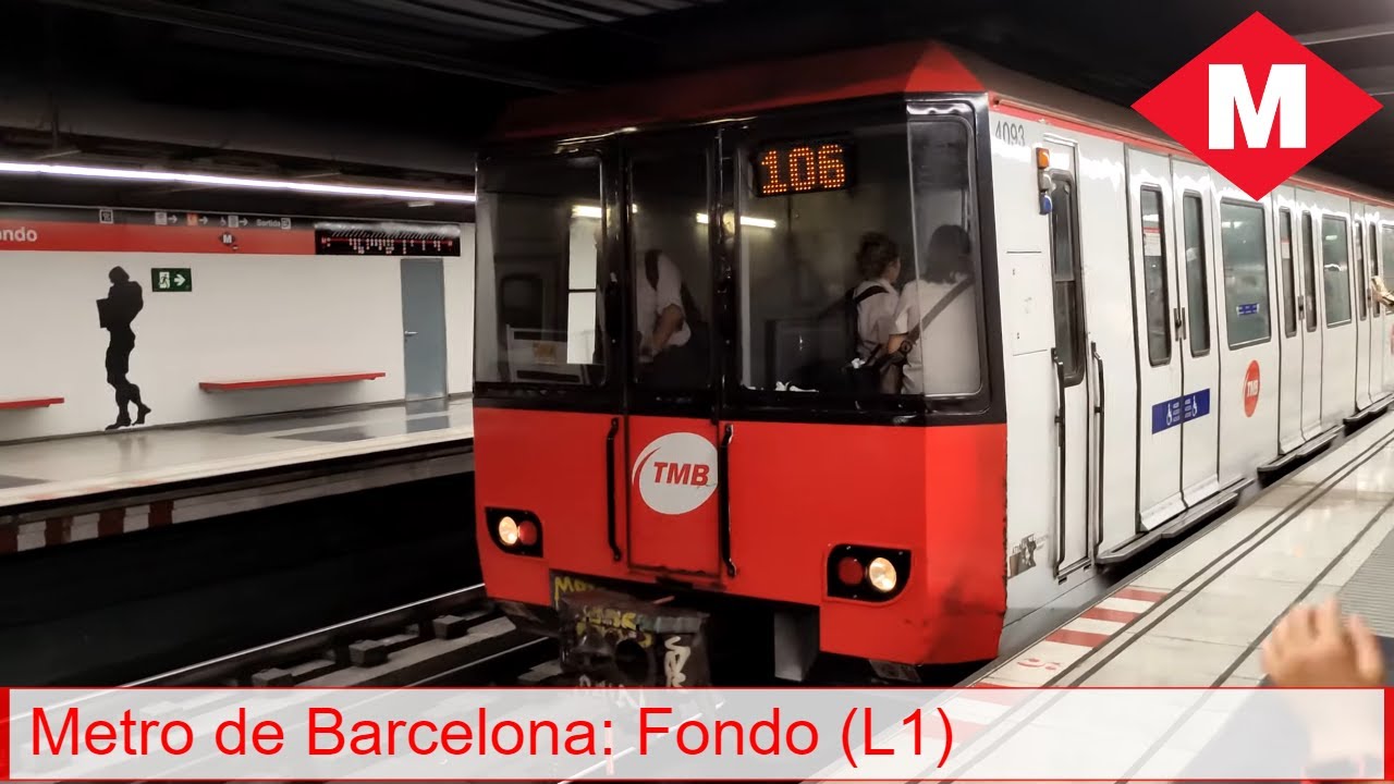 Fondo (L1) - Estación de Metro, Barcelona. (4K)