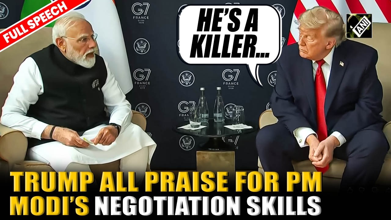 &ldquo;He&rsquo;s a killer&hellip;&rdquo; Trump jokes with PM Modi about his negotiation skills at G7 Summit in France