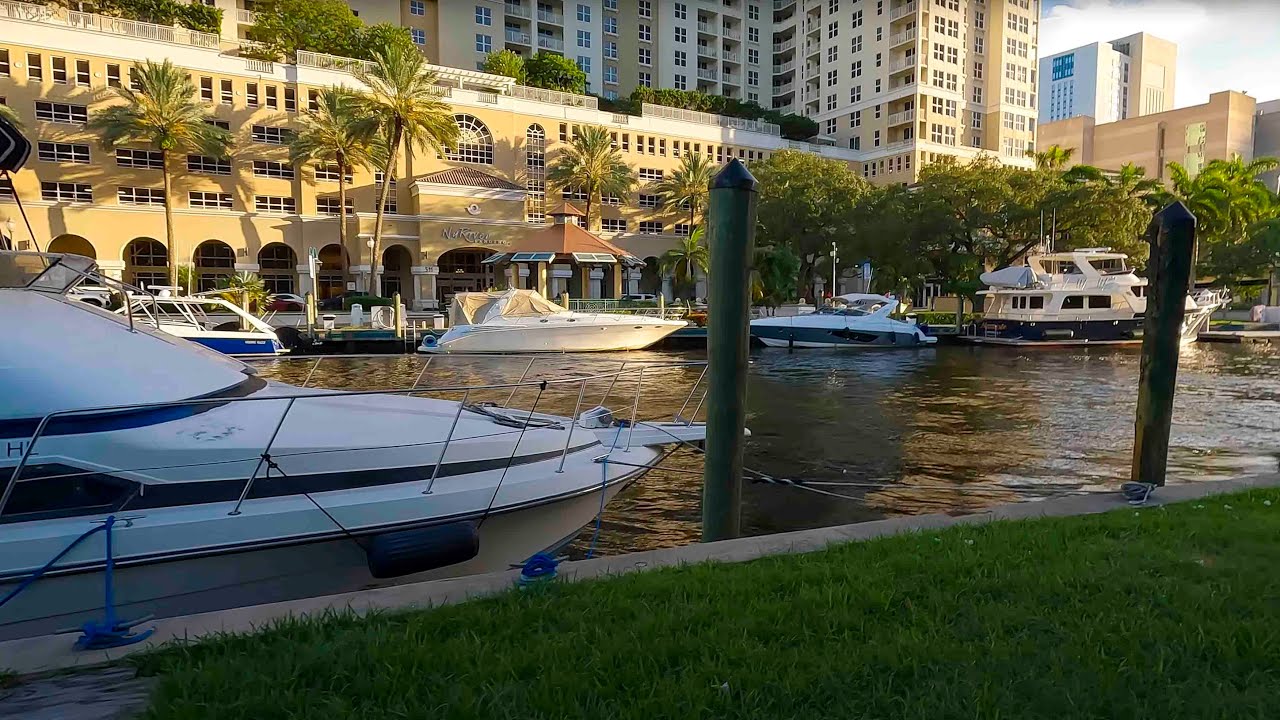 Ft  Lauderdale Riverwalk - 4K Walking Tour (▶30min)