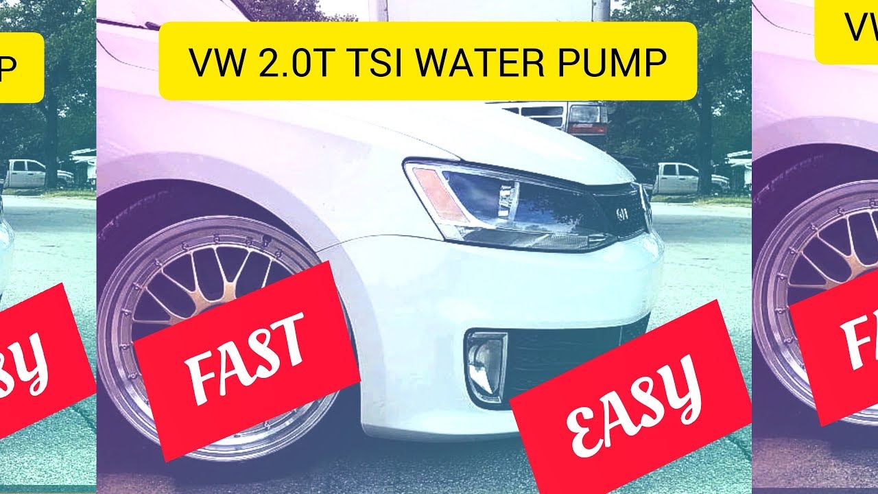 Замена водяного насоса VW MK6 2.0T TSI своими руками