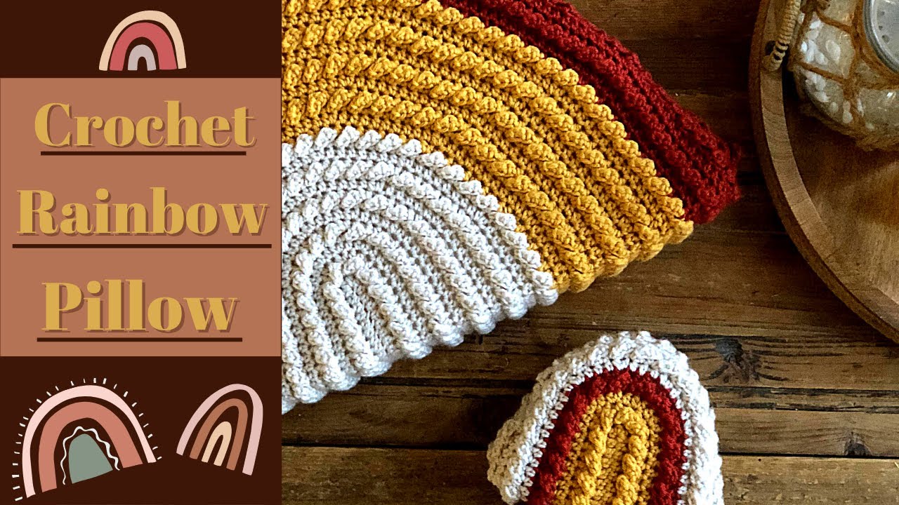 How To Crochet A Pillow/ Rainbow Pillow / Crochet Tutorial/ Beginner Friendly