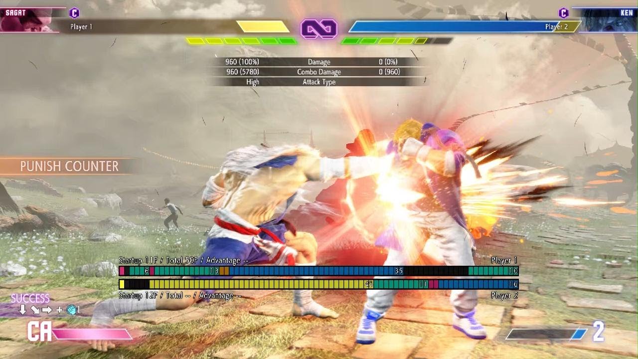 Street Fighter 6 Sagat spacing trap with Low tiger shot and walk back Whiff punish