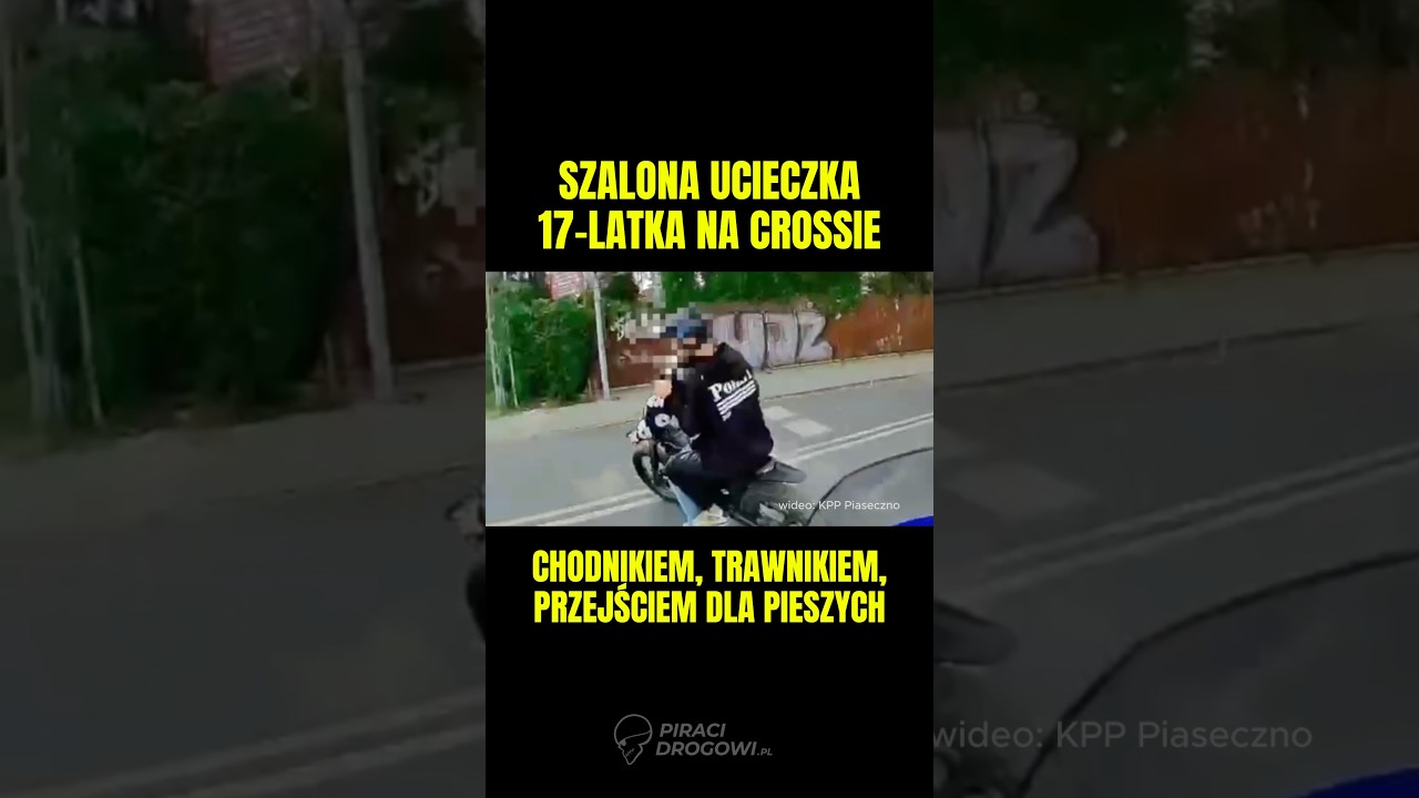 Szalony pościg za 17-latkiem na crossie! Chodnikiem, trawnikiem i przejściem dla pieszych&hellip;