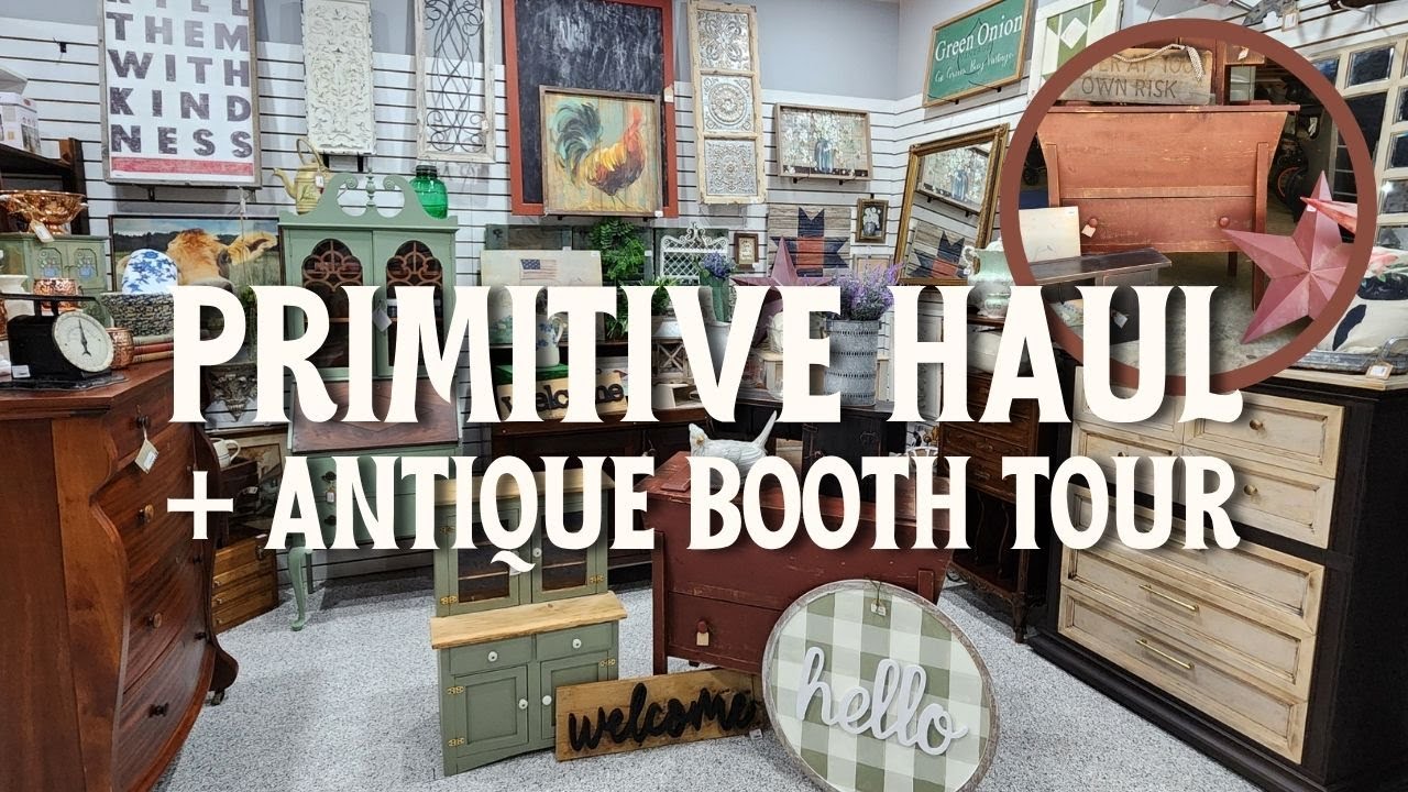Primitive Furniture Haul + Antique Store Tour! Green Onion Vintage @ My Treasure House