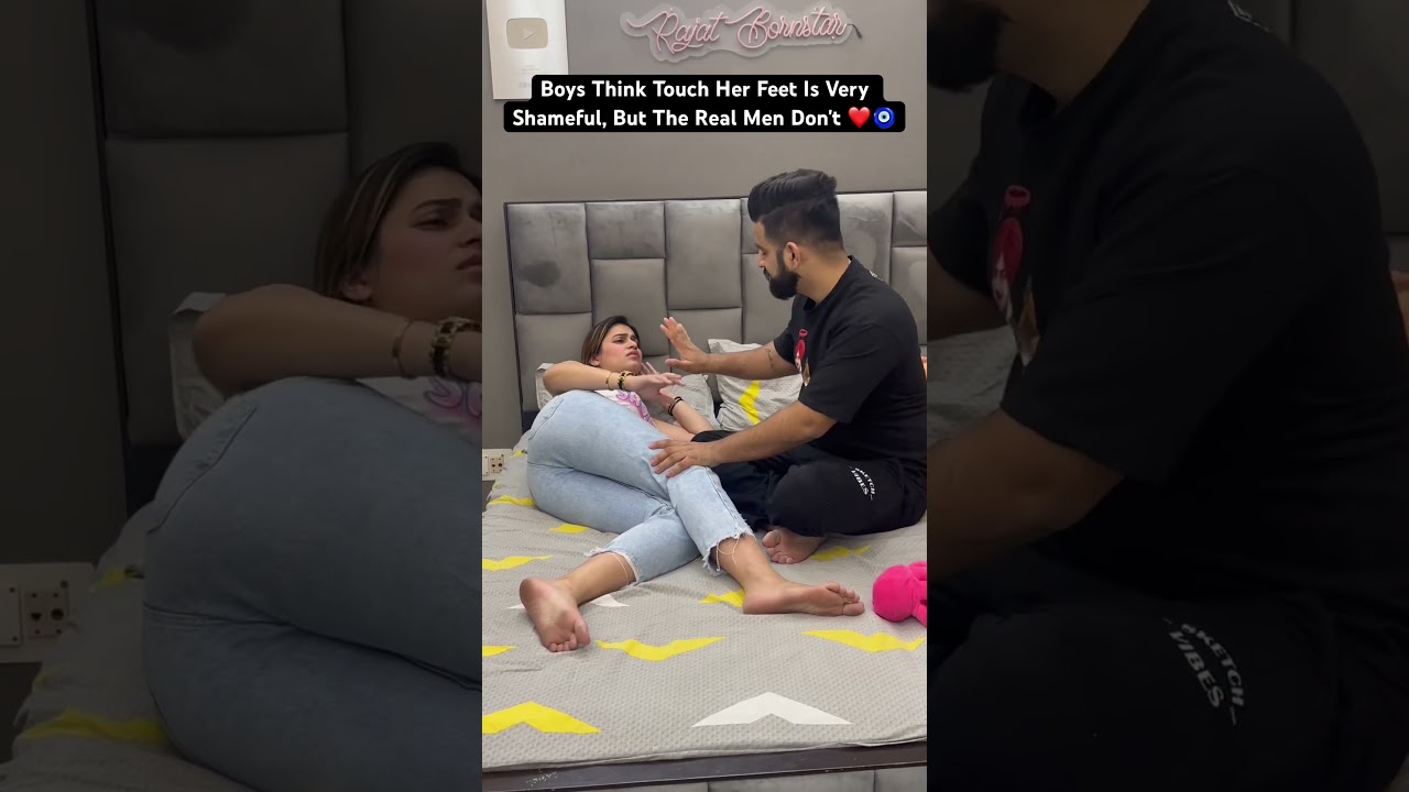 Does Your Man Touch Your Feet? ❤️🤔 #swatimonga #rajatswati #husbandwife #funny #comedy #couplegoals