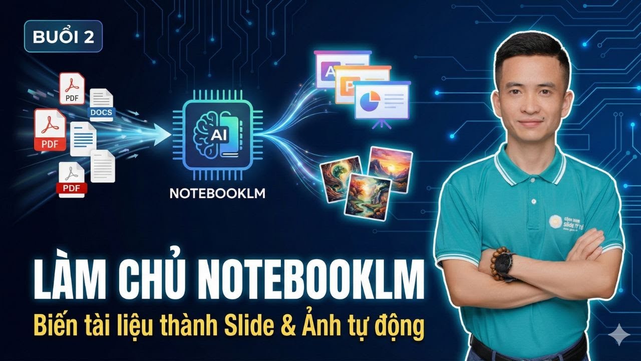 Hướng dẫn Google NotebookLM toàn tập: Biến tài liệu thành Slide & Ảnh tự động (Buổi 2)