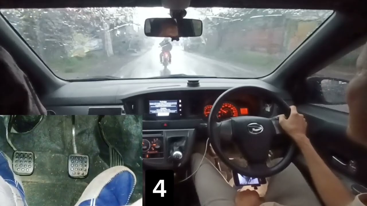 Mengemudi Mobil Manual Di Jalan Raya Sukabumi Kondisi Hujan Deras 1 Februari 2026