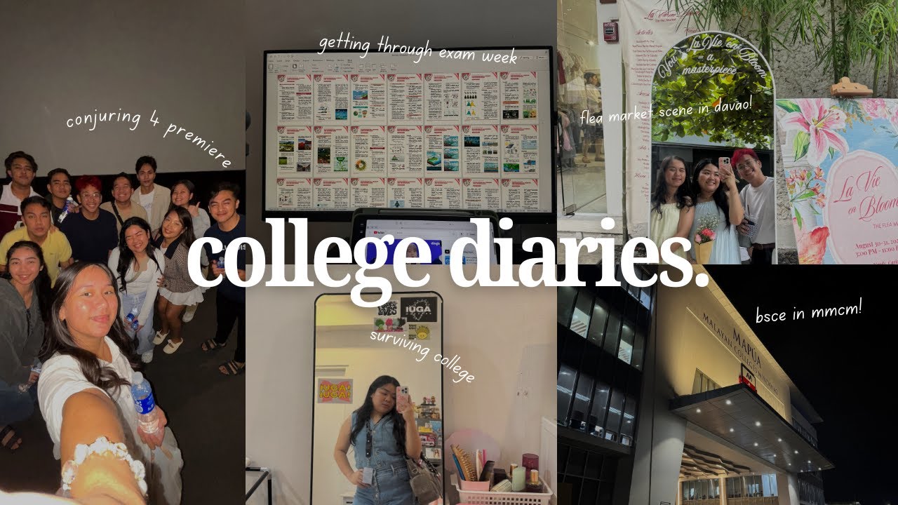 college diaries. flea market scene in davao, conjuring 4 premiere & surviving exam week 💐📚