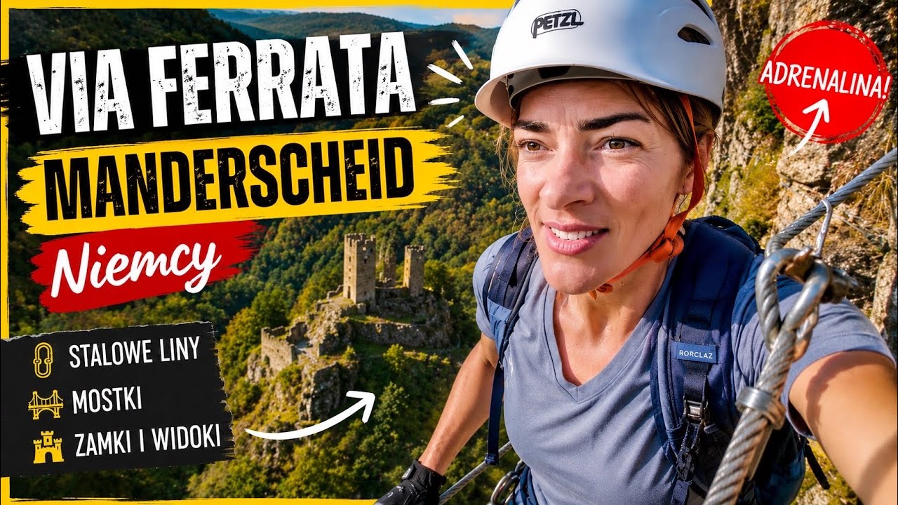 ADRENALINA W SERCU EIFEL🥾 niezwykła trasa wśr&oacute;d skał I zamk&oacute;w🪖 VIA FERRATA MANDERSCHEID 📽
