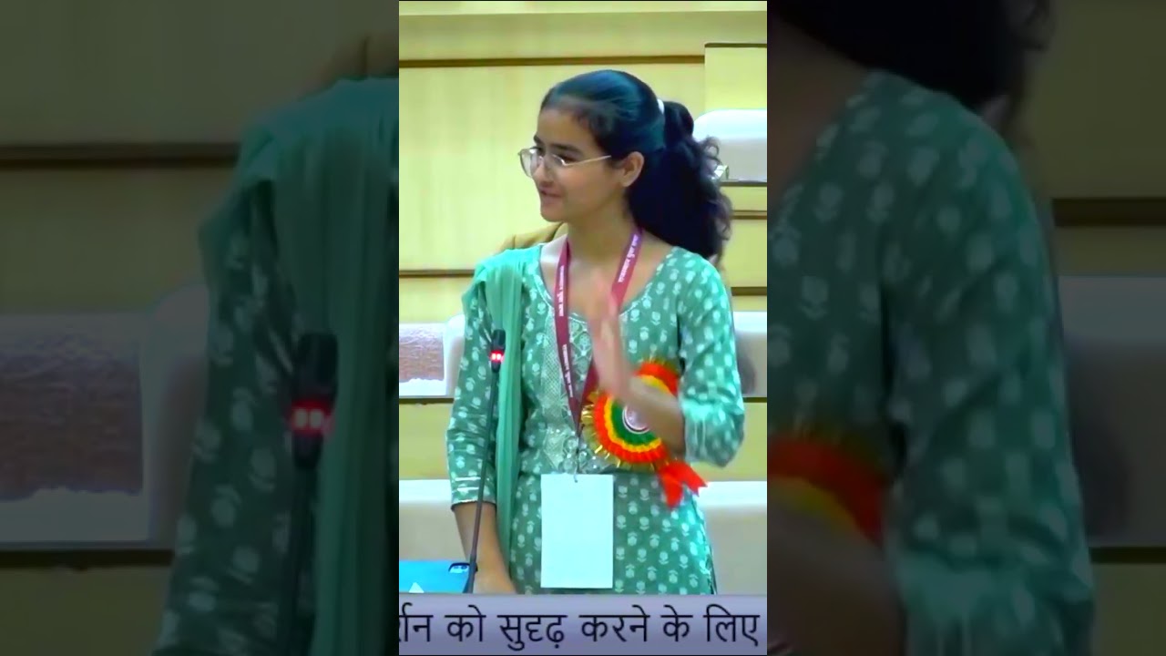 राजस्थान युवा संसद में खुशी राजपुरोहित का राजस्थानी और हिंदी भाषा में जबरदस्त संवाद