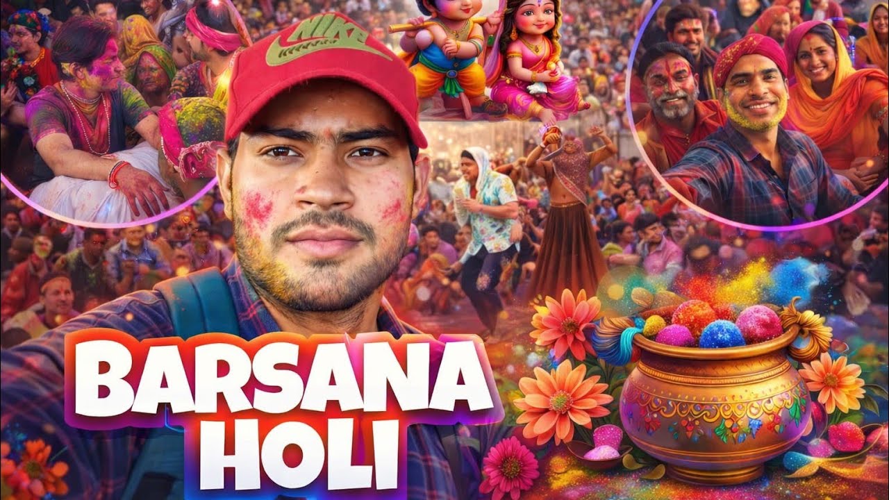 WOW😲 BARSANA KI HOLI KHELI HAMNE ☺️😍 राधे राधे!!!!!!!!!