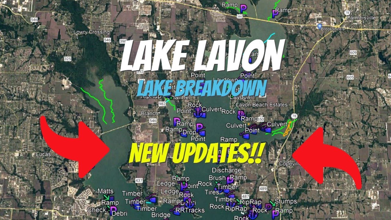 Lake Lavon - LAKE BREAKDOWN - UPDATED - New Waypoints & Offshore Spots ADDED!!!