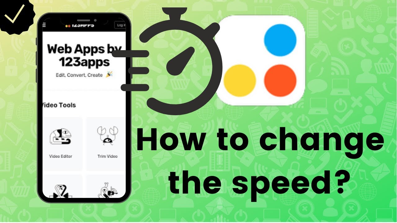 How to change the speed of video on 123apps.com?
