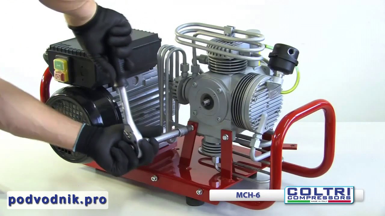 Демонтаж-монтаж компрессорного блока для ТО компрессора Coltri MCH-6