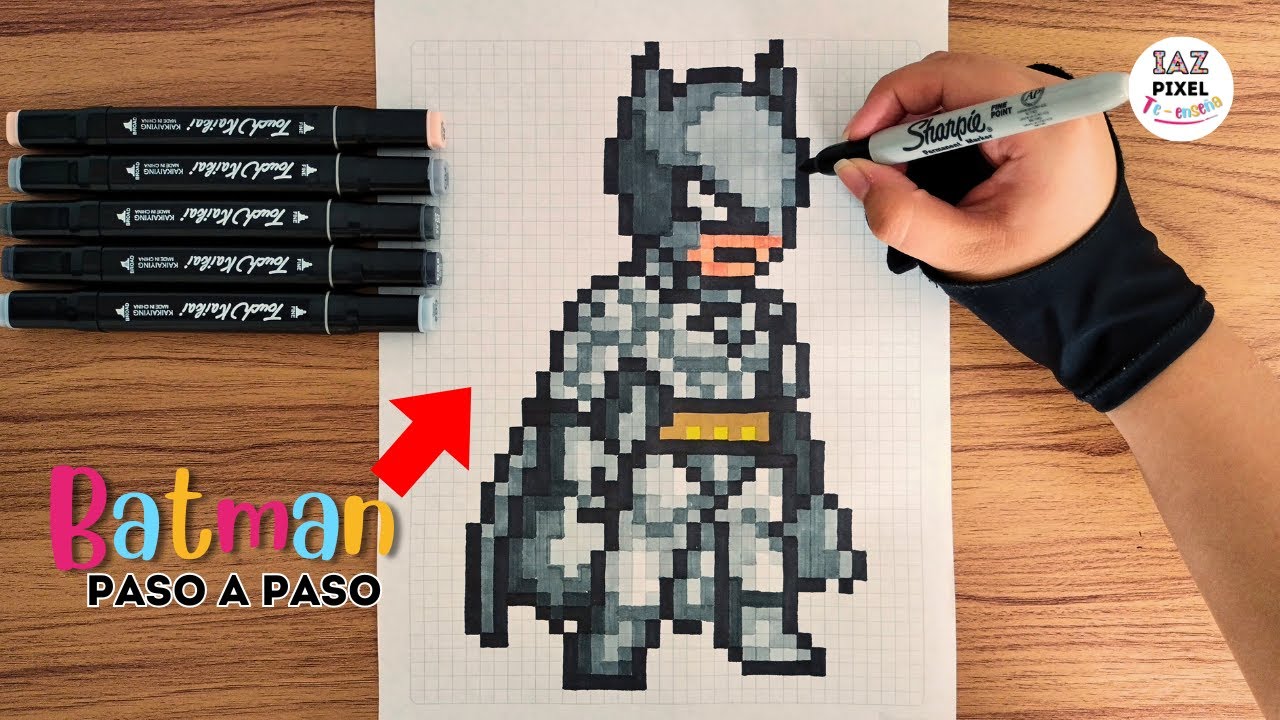 Como pintar a BATMAN en PIXEL ART – Tutorial paso a paso #pixelart #batman