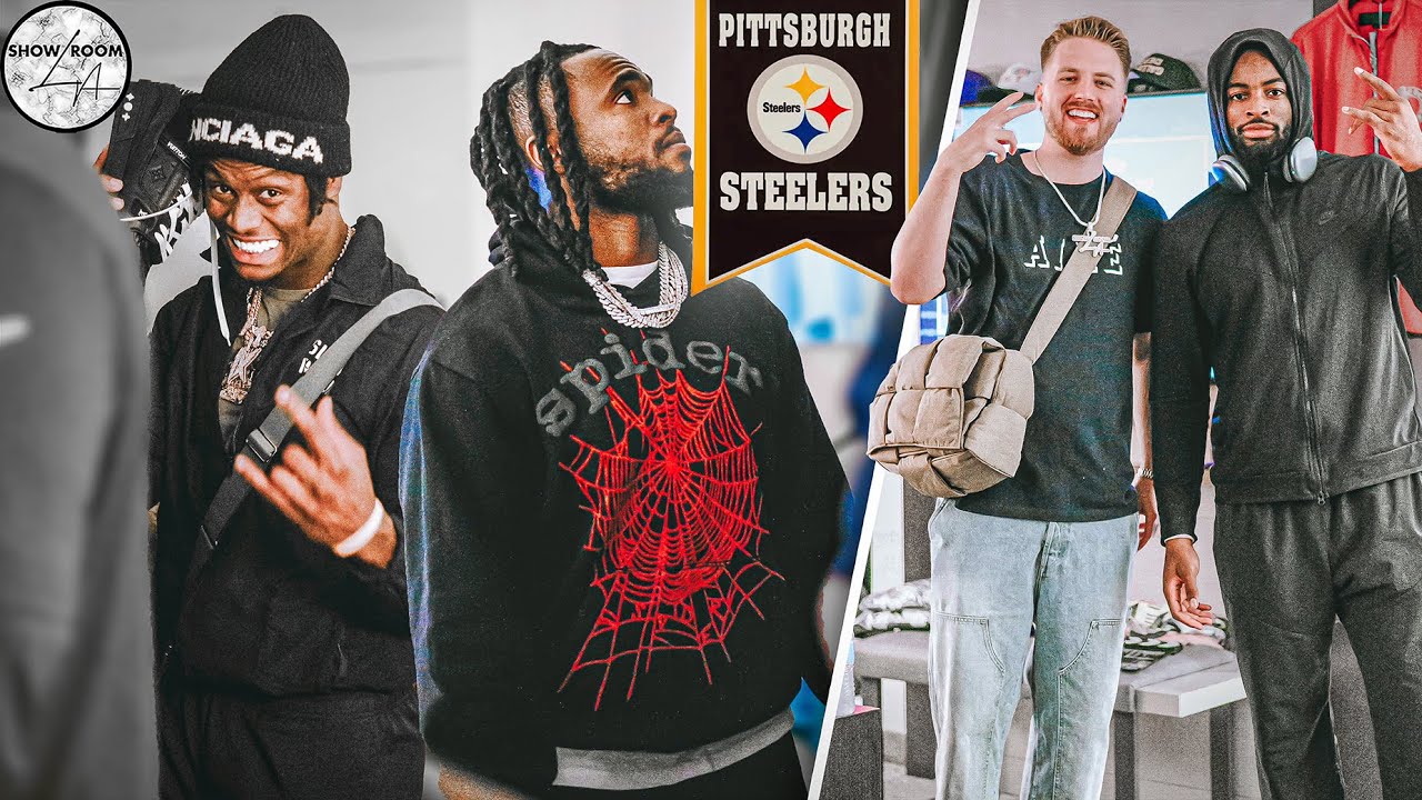 George Pickens, Najee Harris and Pittsburgh Steelers Shop Exclusive Clothing & Sneakers W/ SRLA