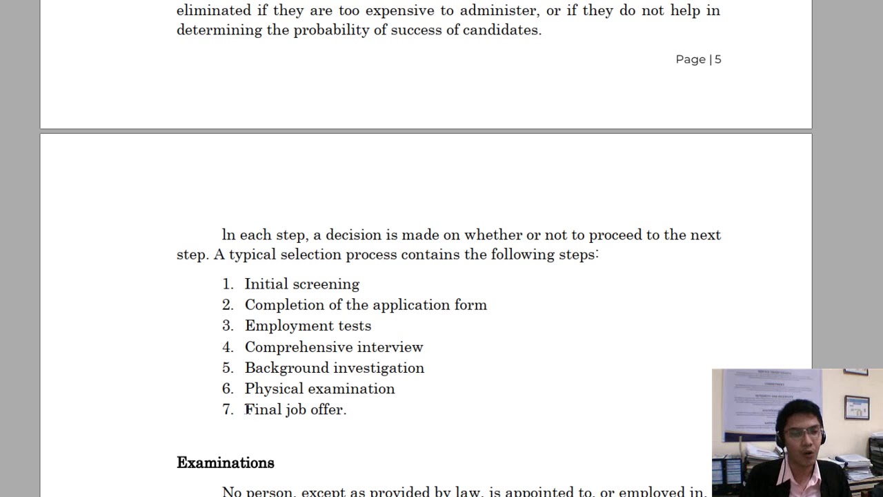 The Selection Process in the Philippine Government
