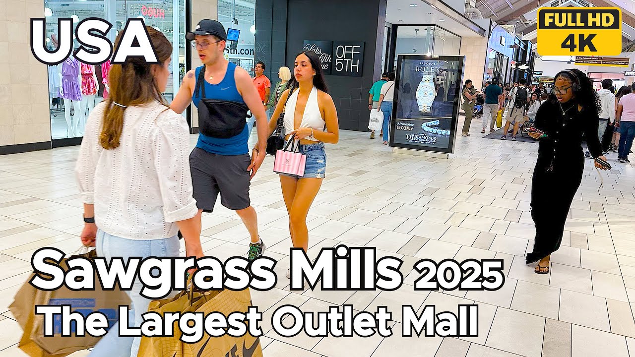 Sawgrass Mills Florida 2025 | The Largest Outlet Mall in the US | 4K