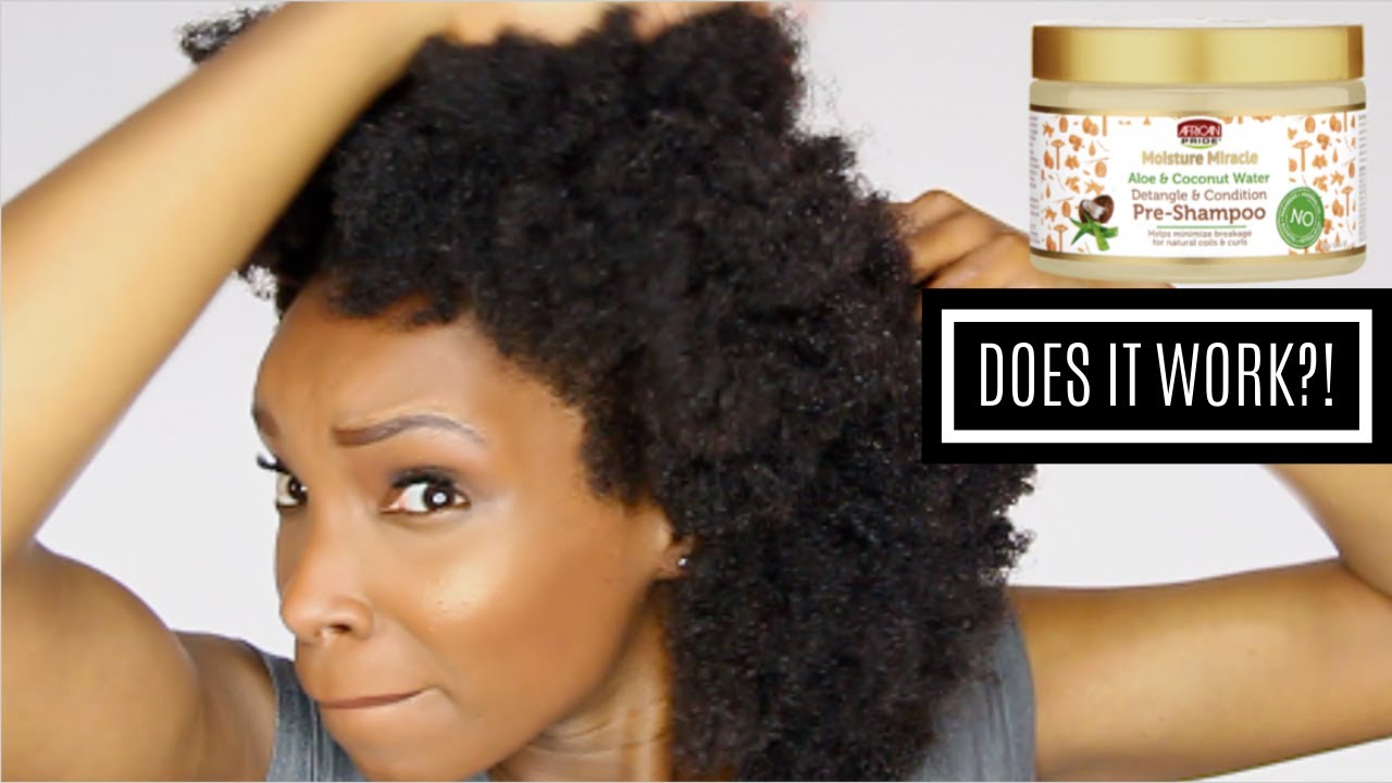 AFRICAN PRIDE MOISTURE MIRACLE ПРЕДВАРИТЕЛЬНЫЙ ШАМПУНЬ | ДЕМОНСТРАЦИЯ + ОБЗОР (ВОЛОСЫ 4 ТИПА)
