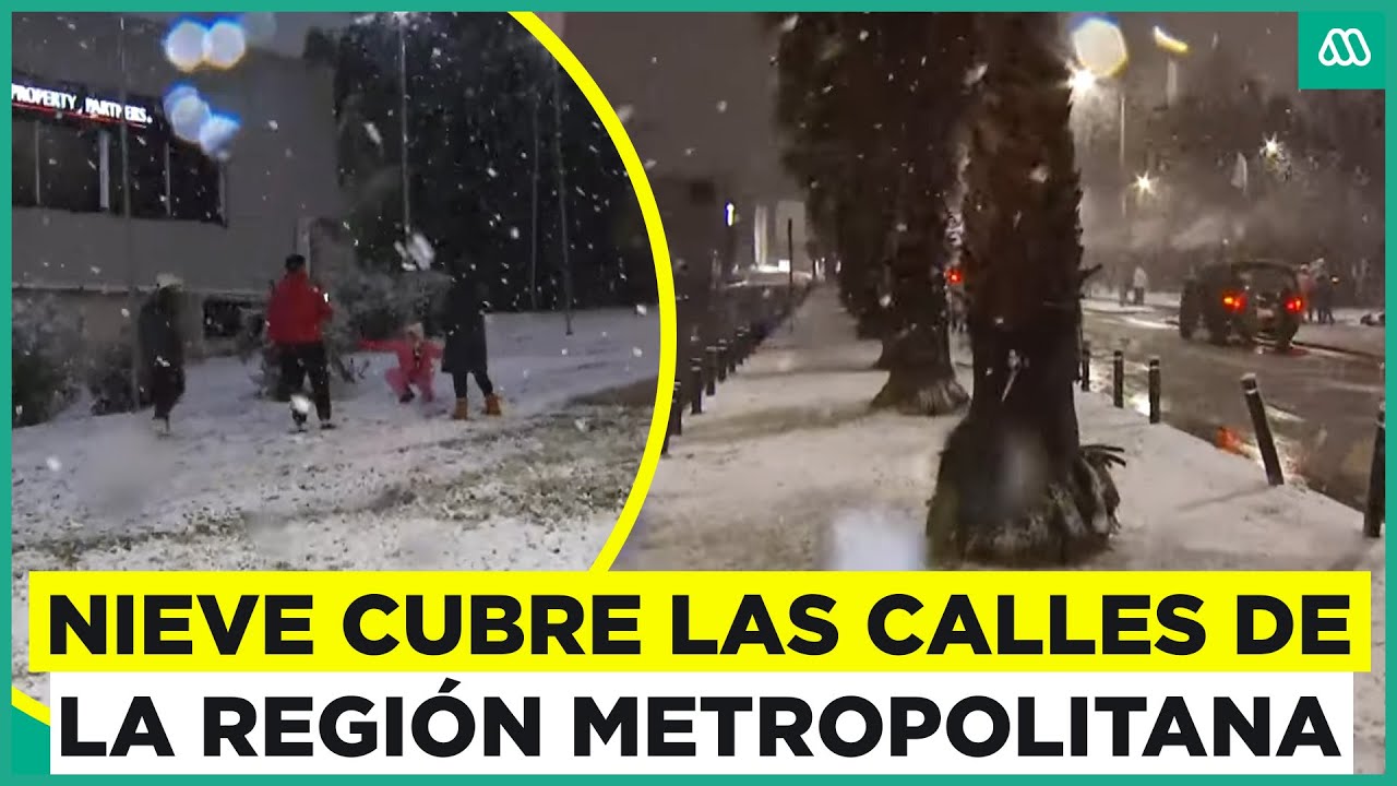 Nieve cubre las calles de Santiago: Intenso frío en varios sectores de la región