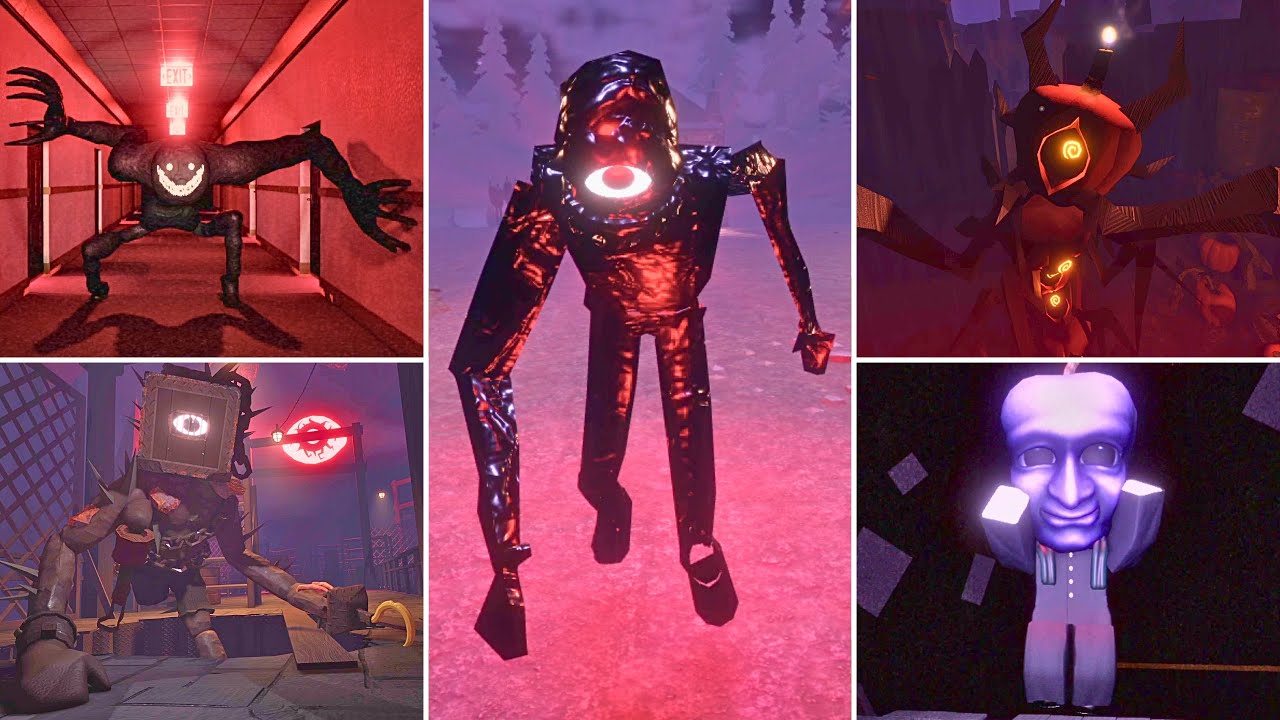 Roblox DOORS Seek Chase VS THE FOUNDATION VS PETAPETA VS Apeirophobia VS AOONI Nightmare
