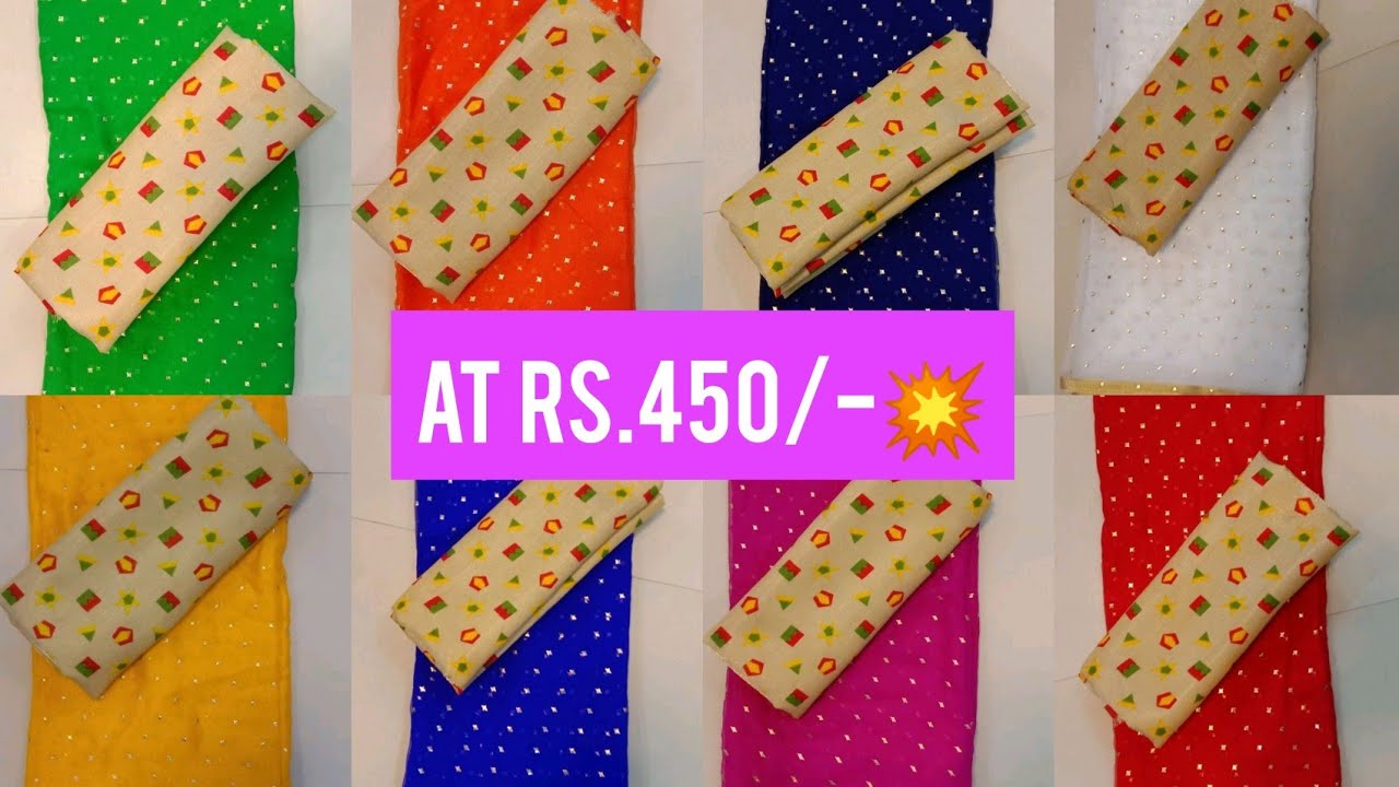 New Weightless Nazmeen Chiffon Sarees | Free Shipping & COD Available | Contact: 9500255044✌