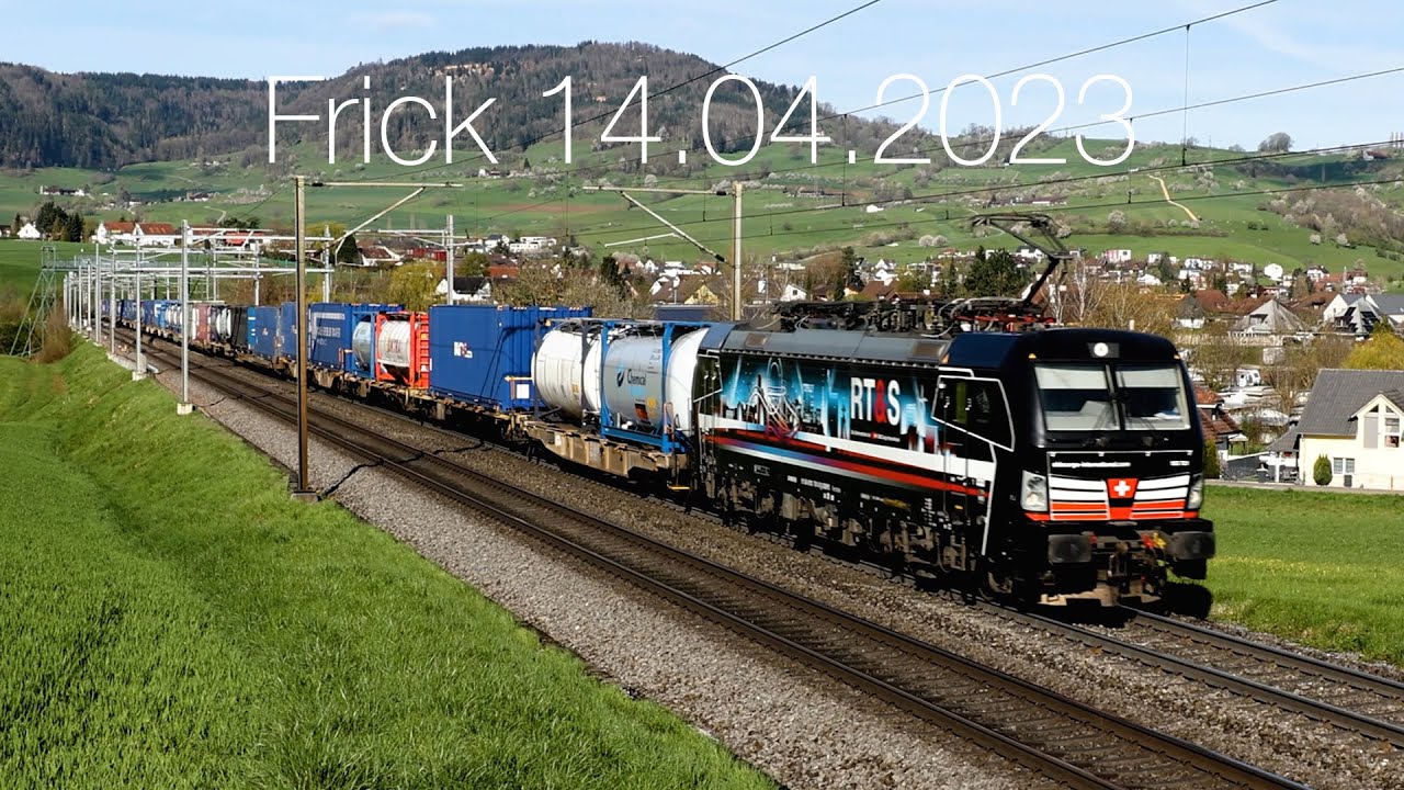 [4K 60FPS] Trainspotting: rail traffic in Frick (AG) 14.04.2023 (part.1)