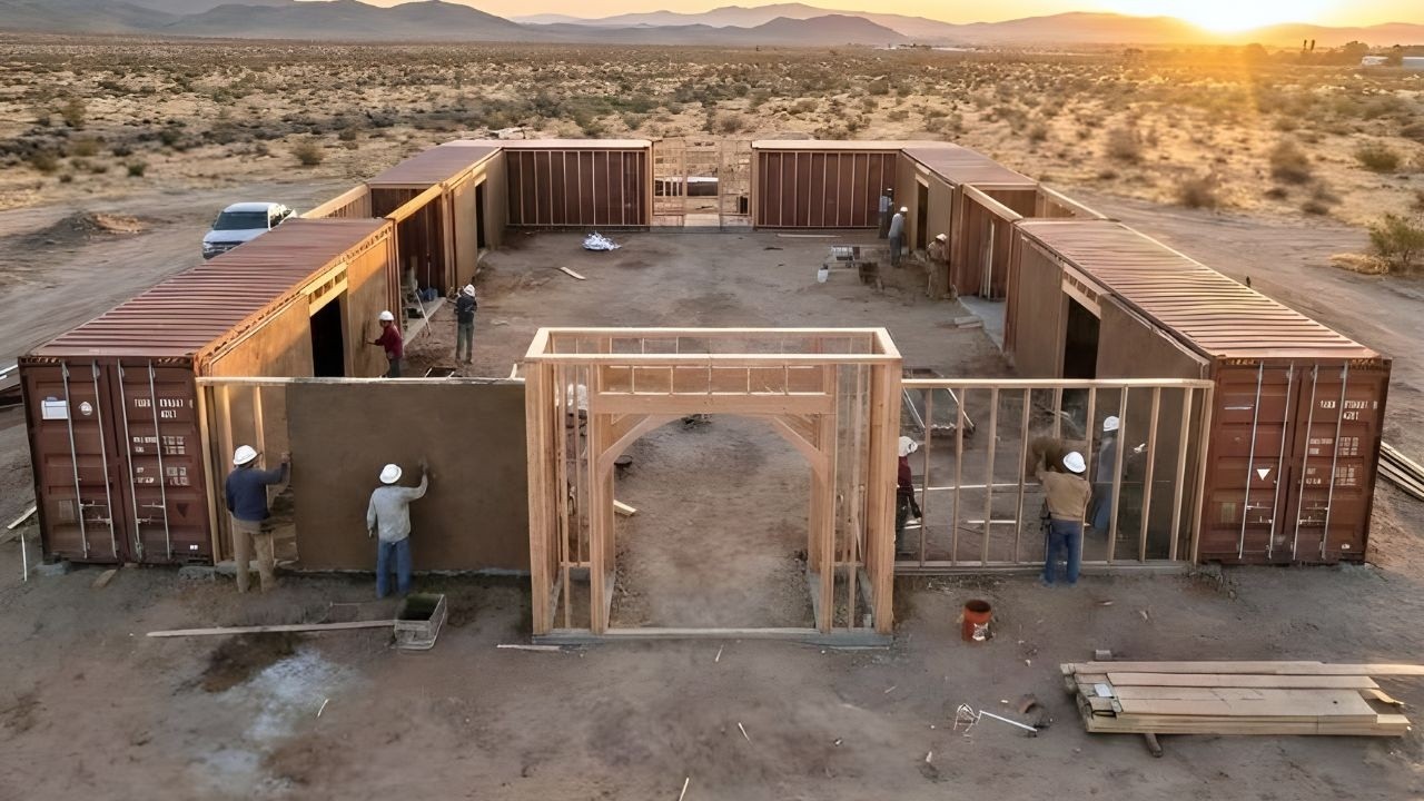 This Man is Turning a Scrap Shipping Containers into a LUXURY HOME!
