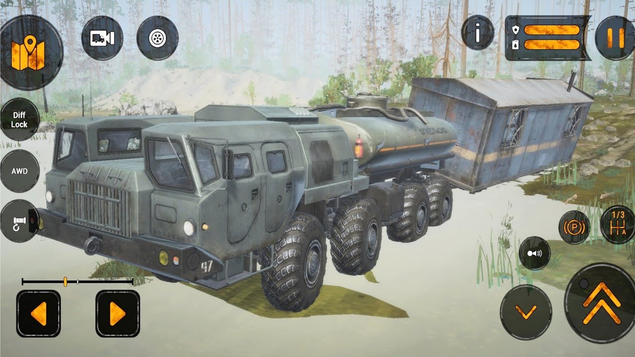Mission #7 - Cross A River - Utility Truck With Trailer | MudRunner Android Gameplay HD