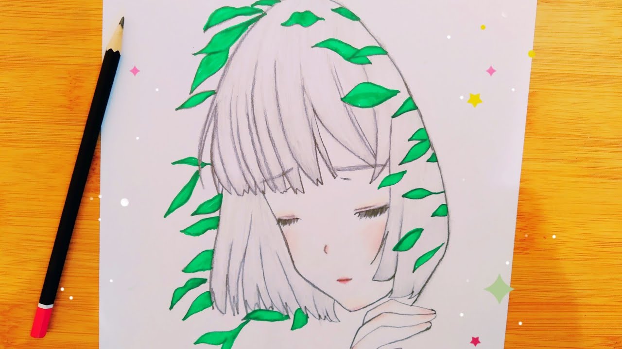 رسم انمي بنات | رسم انمي بنت كيوت بطريقة سهلة جدا للمبتدئين خطوة بخطوة| تعليم رسم انمي بنت كيوت