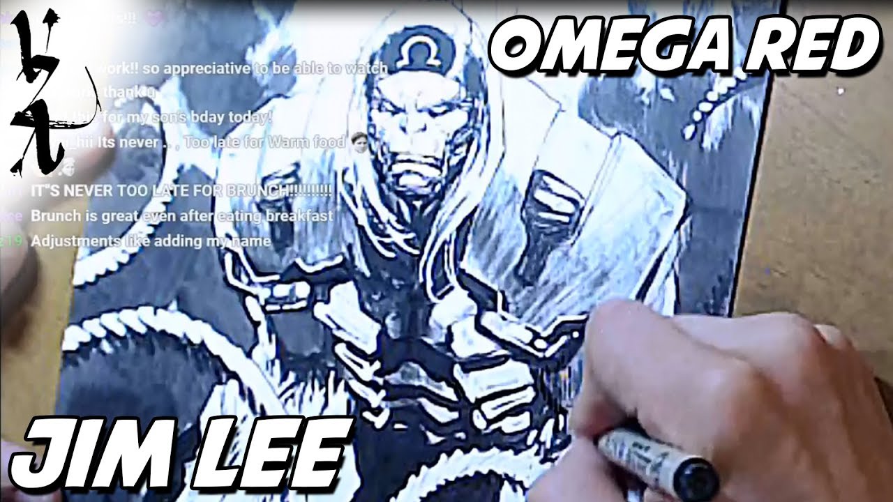 Jim Lee drawing Omega Red