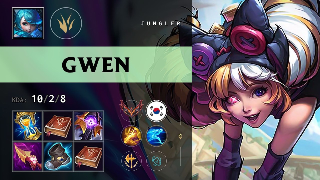 Gwen Jungle vs Xin Zhao - KR Grandmaster Patch 26.11