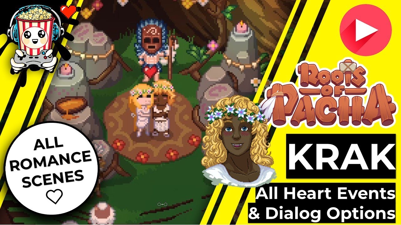 Roots of Pacha: Krak – All Heart Events & Dialog Options (+ Breakup 💔 and Wedding Scene 💒)