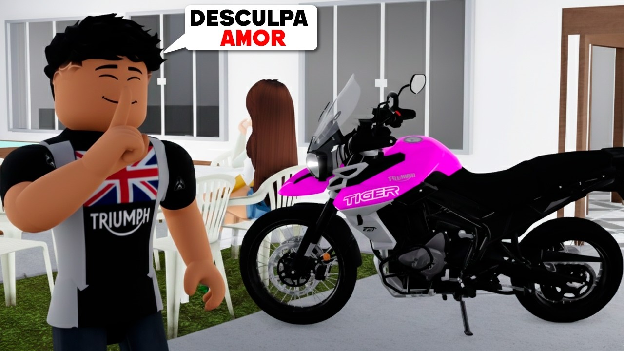 ROBLOX - PEGUEI A MOTO NOVA DA MINHA NAMORADA ESCONDIDA