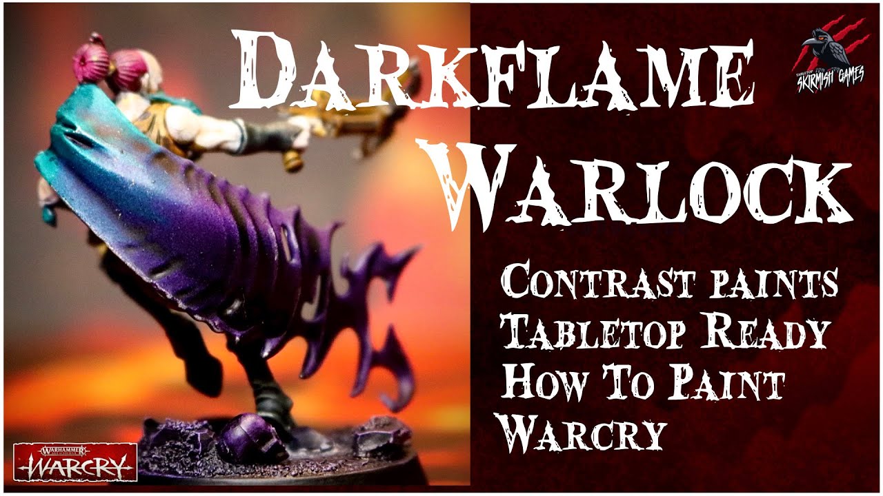 PAINT DARKFLAME WARLOCK WITH CONTRAST PAINTS - KHAINITE SHADOWSTALKERS Warcry Beginner Step by Step