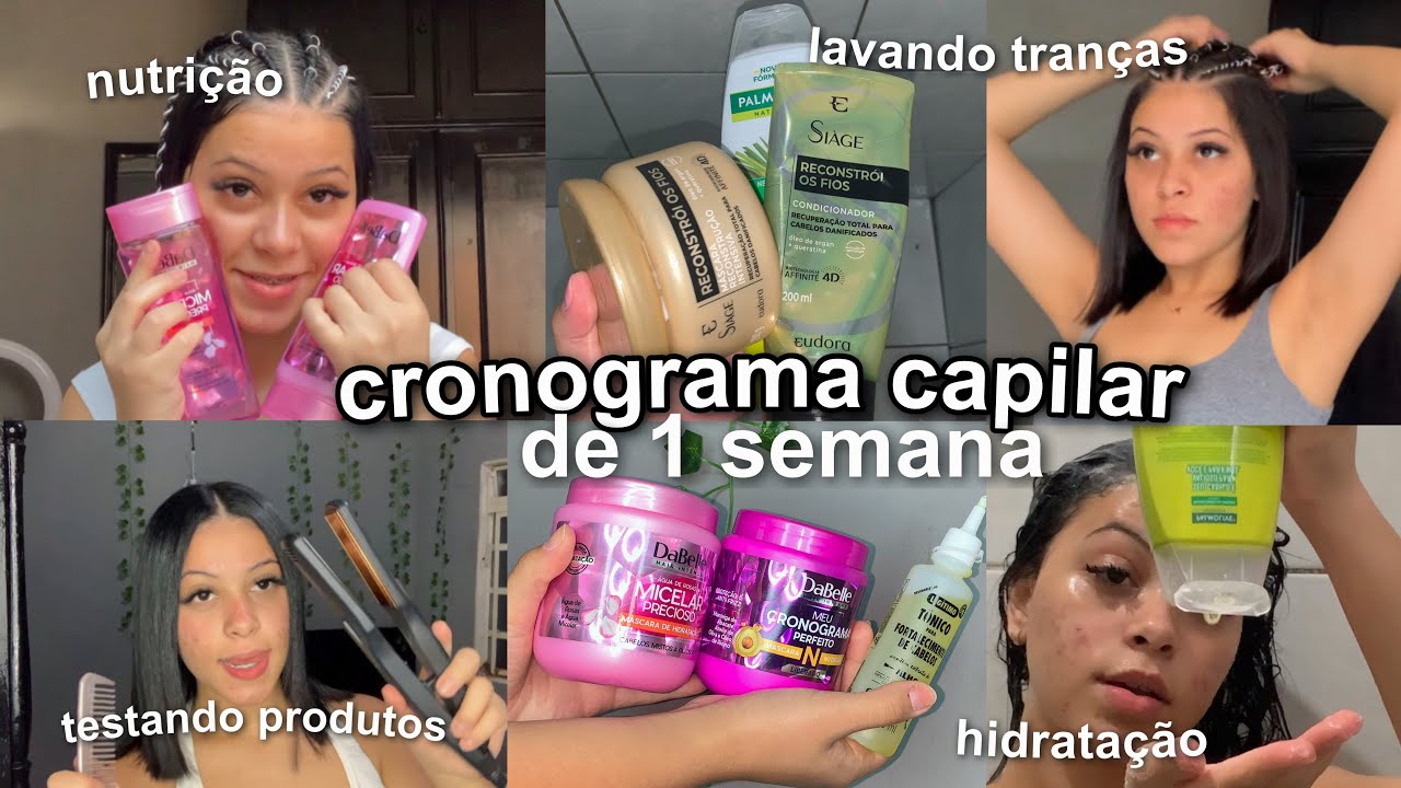 1 SEMANA DE CRONOGRAMA CAPILAR | hidratação, nutrição e reconstrução ✨