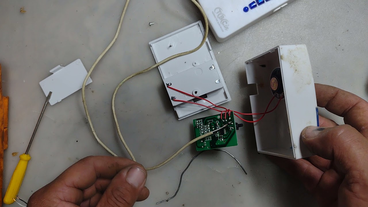 modificación de timbre inalambrico a pulsador por cable