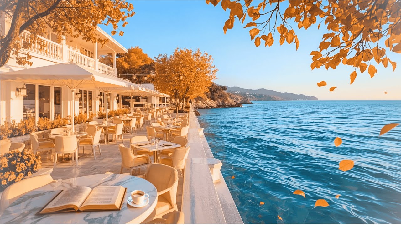 Capri Autumn Café by the Sea | Relaxing Music, Sleep, Study, Work, Coffee Time & Meditation