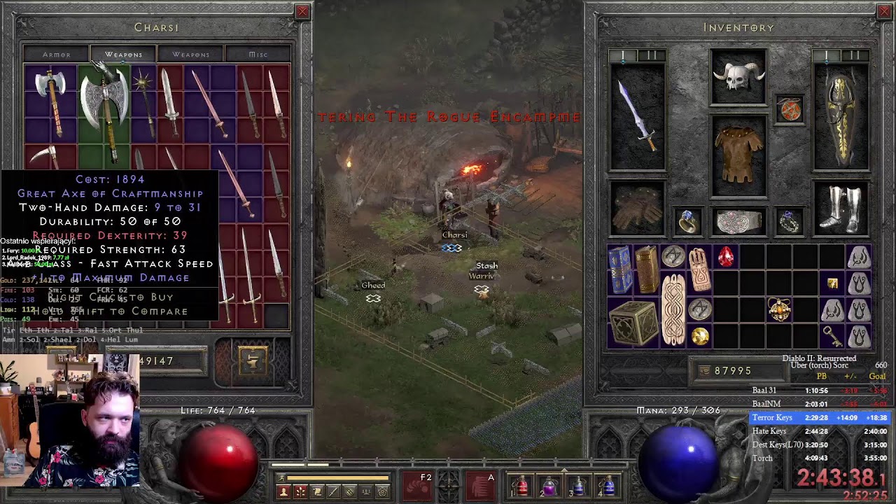 lvl1 do TORCHA Sorceress👹(uber speedrun WR grind)  [ENG/PL]