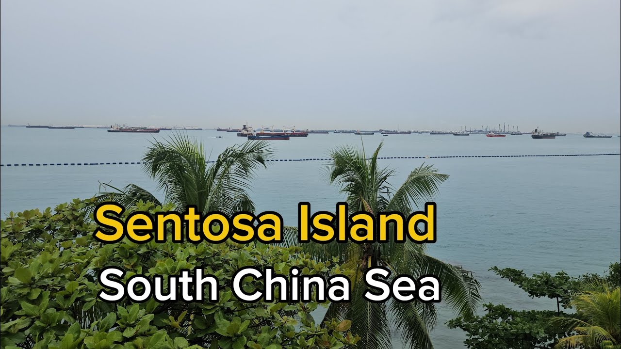 Sentosa Island - view over South China Sea - Singapore #sentosaislandsingapore #chinasea #ocean 