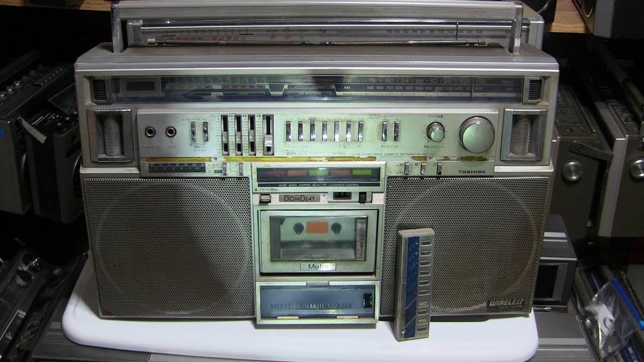 Toshiba RT-S93 Bombeat infrared boombox unbox play June 2025