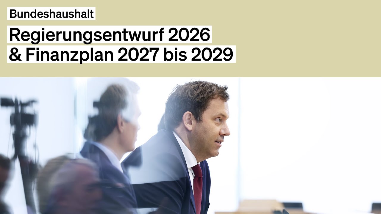 Haushaltsentwurf 2026 – Pressekonferenz mit Lars Klingbeil