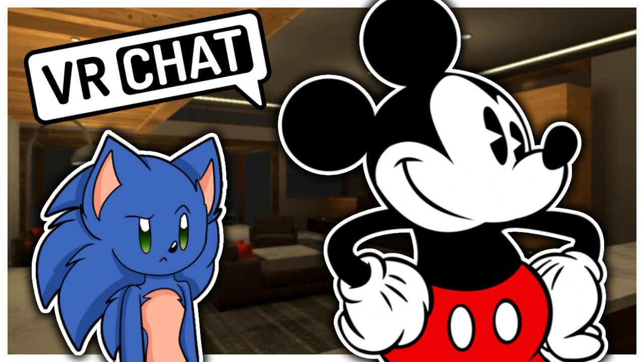 Movie Sonic Meets Mickey Mouse In VR CHAT!!