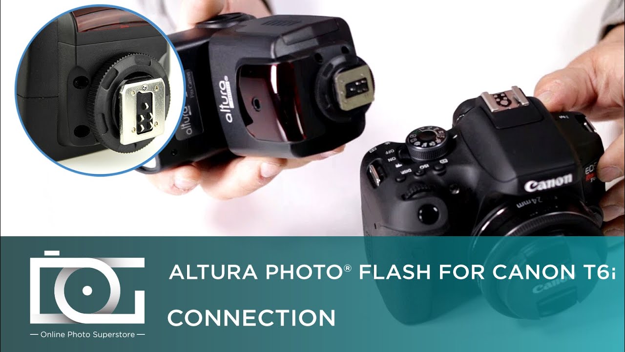 TUTORIAL | How To Connect the E-TTL Flash for CANON T6i | By Altura Photo&reg;